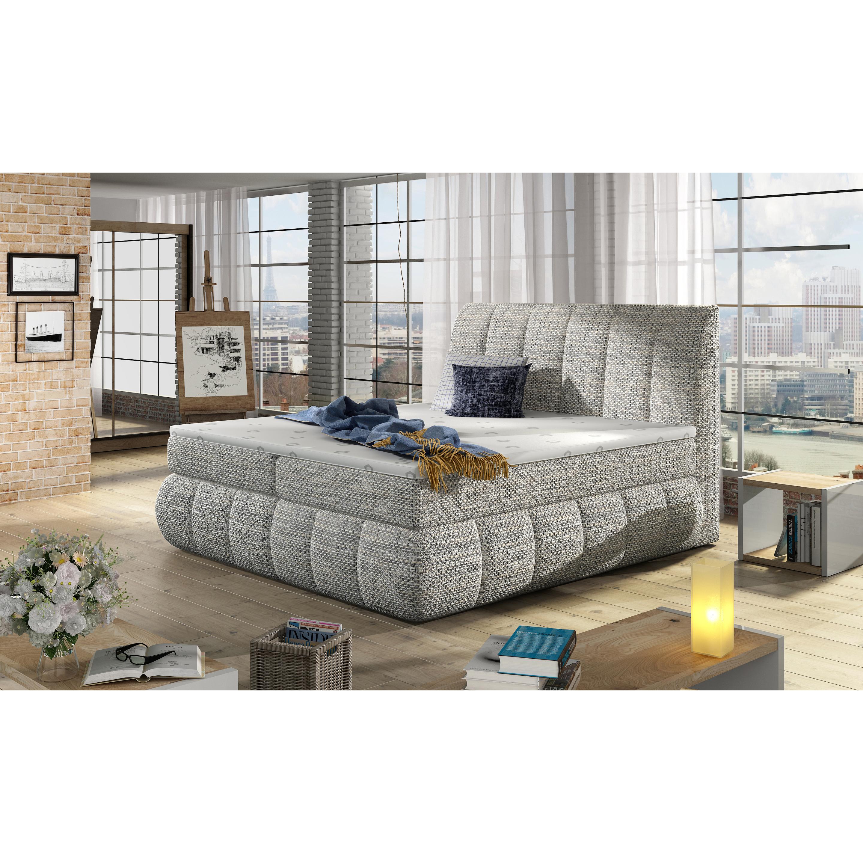 ELTAP, Boxspringbett, Vincenzo mit Stauraum (160 x 200 cm)