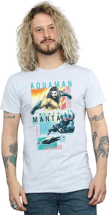 Produktbild Aquaman Charakter Kacheln TShirt (L)