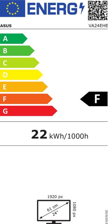Energie-Label ASUS VA24EHE (1920 x 1080 Pixel, 24")