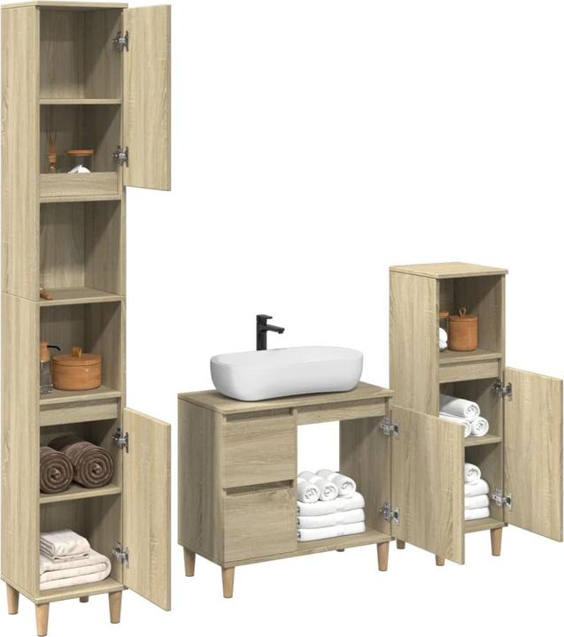 Produktbild vidaXL 3-tlg. Badmöbel-Set