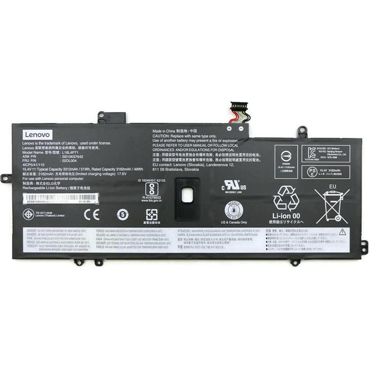 Lenovo BATTERY Internal, 4c, 51Wh (4 Zellen), Notebook Akku