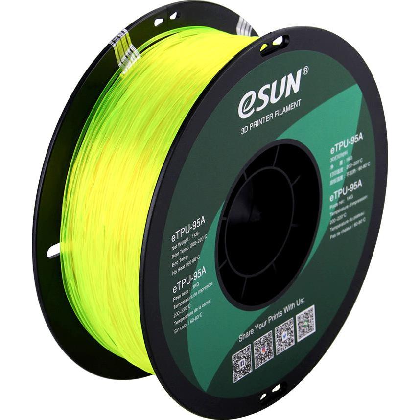 Thumbnail - eSUN eTPU-95A 1,75mm Tr. Yellow 1kg 3D Filament (TPU, 1.75 mm, 1000 g, Gelb), 3D Filament, Gelb