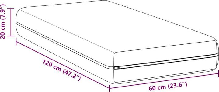 Produktbild vidaXL Federkernmatratze (Federkern, 60 x 120 cm)