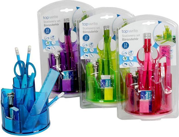 Produktbild Topwrite - Schreibtisch-Werkzeugkasten 13-teilig (blau)