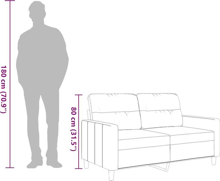 Produktbild vidaXL 2-Sitzer-Sofa (2-Sitzer)