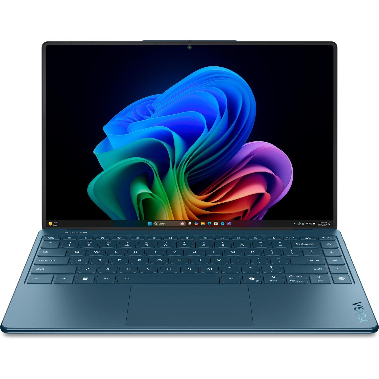 Lenovo Yoga Slim 9 (14", 1000 GB, 32 GB, DE, Intel Core Ultra 7 258V), Notebook, Türkis