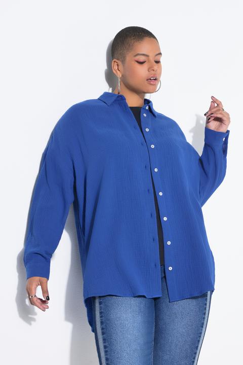 Immagine prodotto Studio Untold Blusa di mussola dal taglio oversize con collo da camicia e maniche lunghe (58)