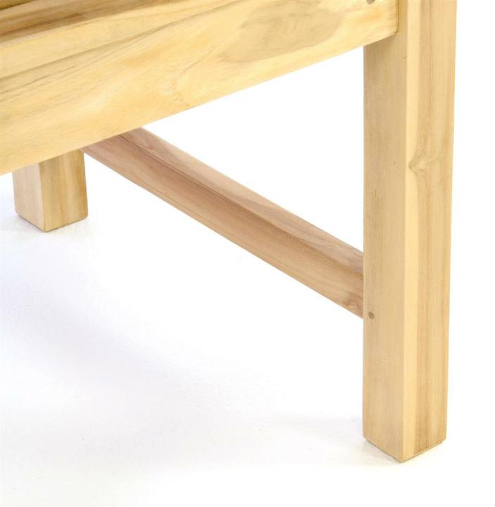 VCM Gartenstuhl Gartensessel Landhaus Teak Holz unbehandelt stilvoll