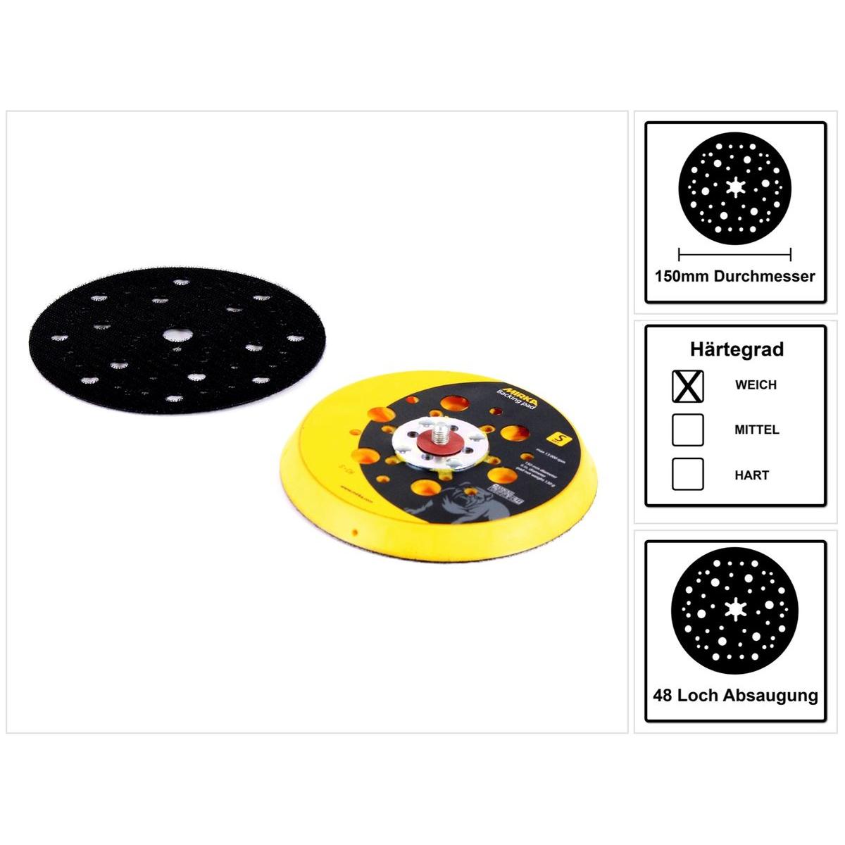 Mirka, Abrasivi, Abranet Platorello Grip 150mm / morbido ( 8292605031 ) (Morbido)