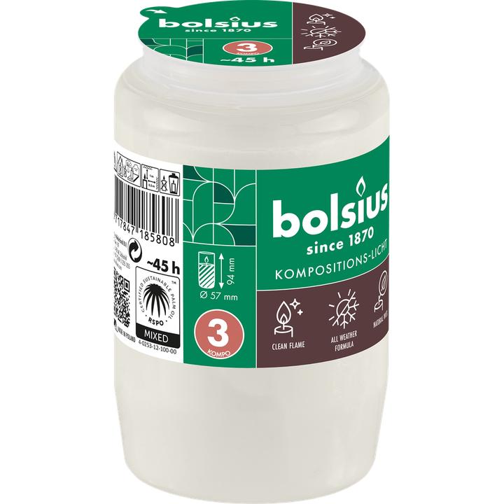 Actual product image Bolsius Compole light no.3 white (1 pcs.)