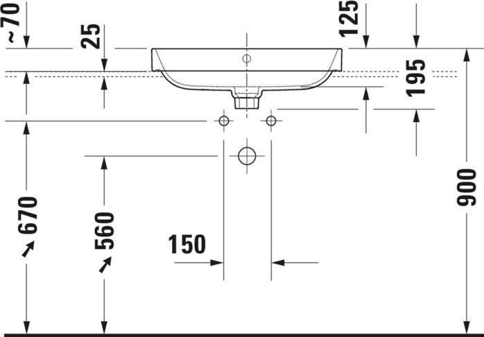 Produktbild Duravit Aufsatzbecken HAPPY D.2 PLUS m ÜL m HLB 600x460mm ohne Hahnloch weiss (460 mm, 600 mm)