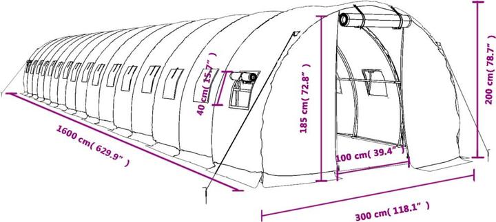 Produktbild vidaXL Gewächshaus