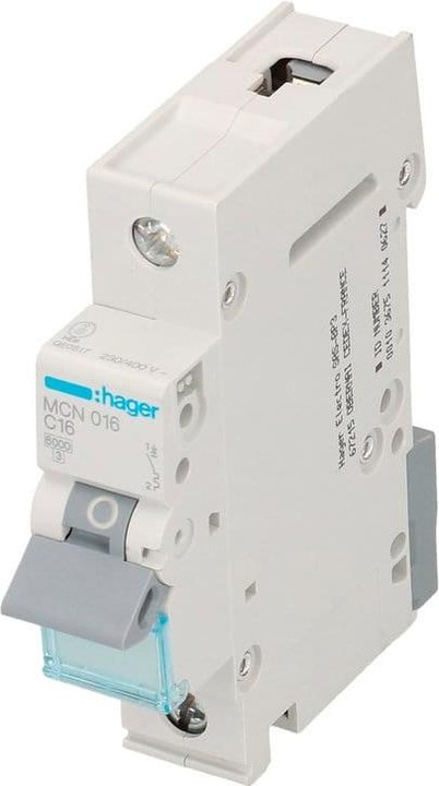 Image du produit Hager LS switch 1 pole 6kA C-16A 1M (16 A, Paresseux)