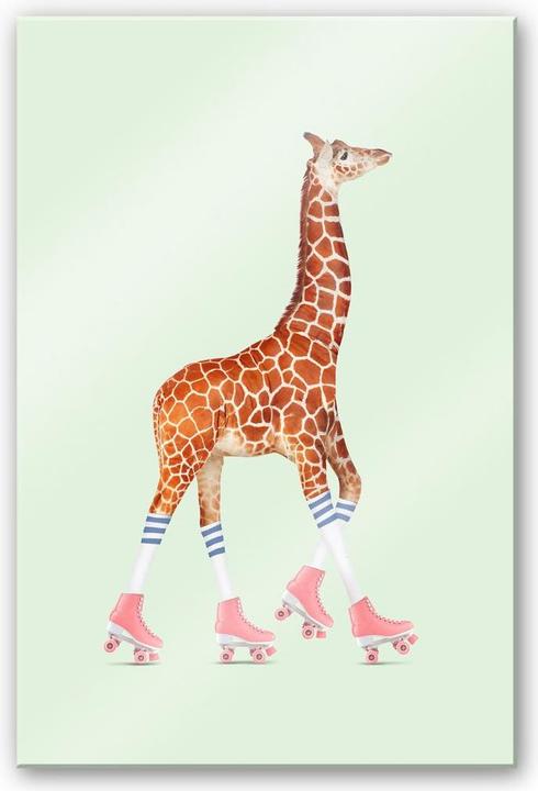 Actual product image Trenddeko Roller skating giraffe (75 x 120 cm)