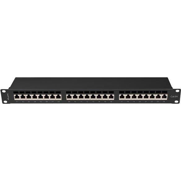 Lanberg patch panel 24port 1U cat.6A FTP, Server Zubehör, Schwarz