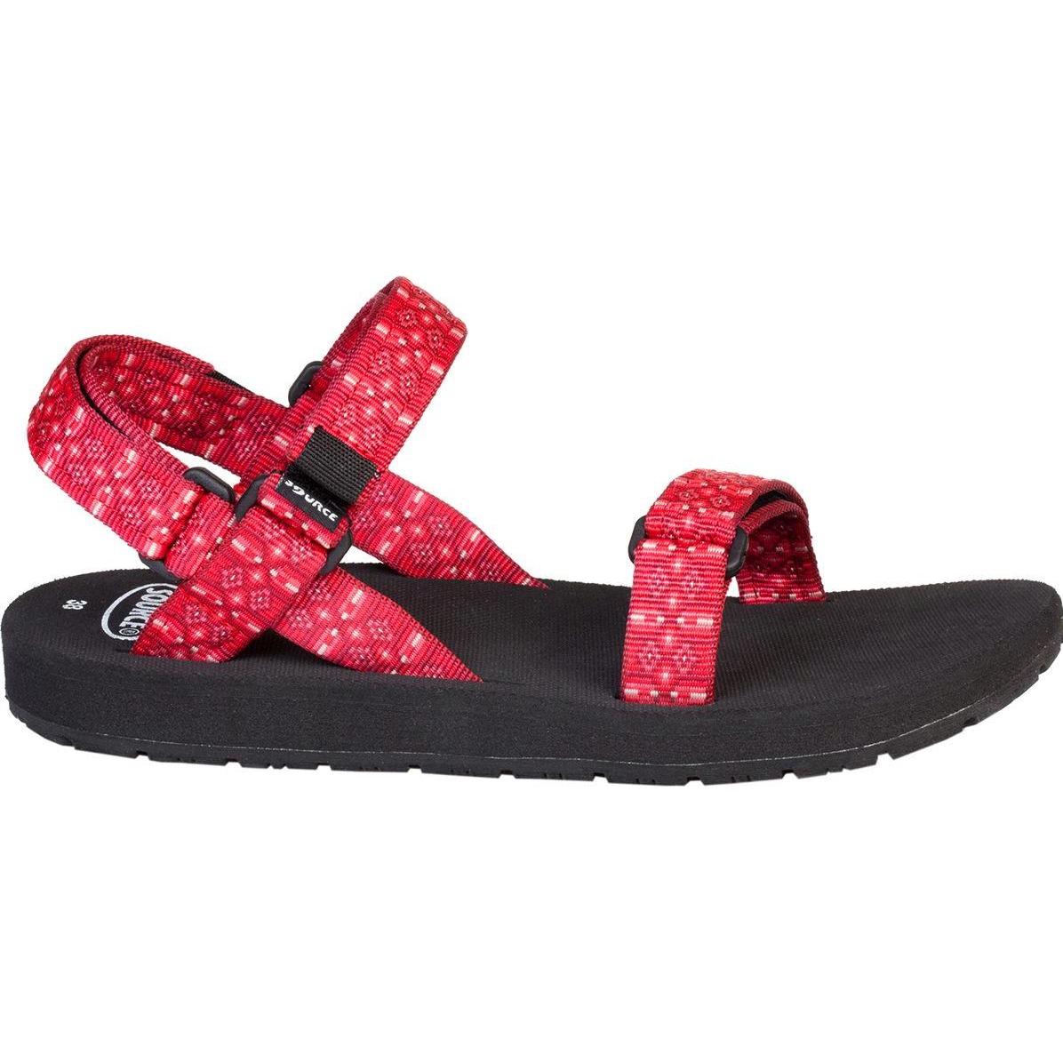 Source, Damen, Sandalen, Damen Classic Sandale, Rot, (39)