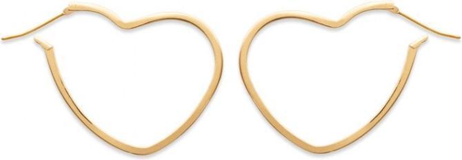 Actual product image Lara Gold plated CREOLES - HEART