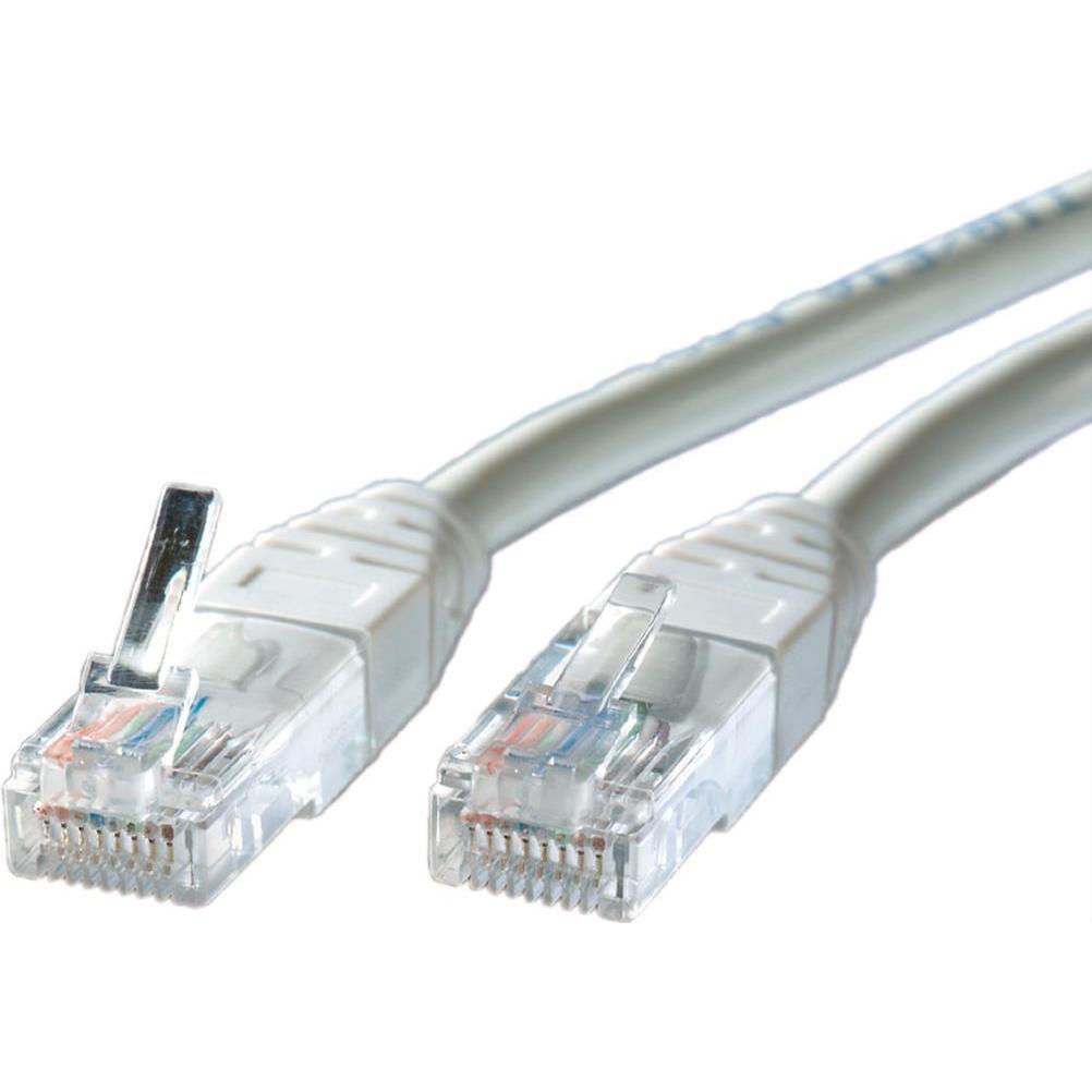 Secomp ROLINE Patch Cable UTP, RJ45-RJ45 grey (U/UTP, CAT5e, 0.50 m), Netzwerkkabel