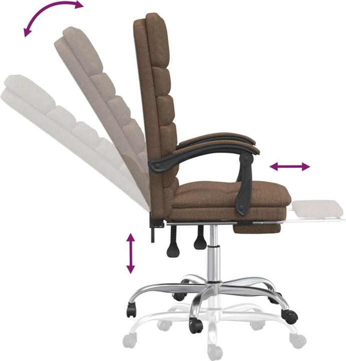 Actual product image vidaXL Massage-Bürostuhl (46.50 - 56 cm)