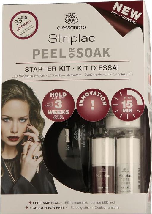 Produktbild Alessandro Striplac Peel or Soak (Red, Gel-Effekt Nagellack)