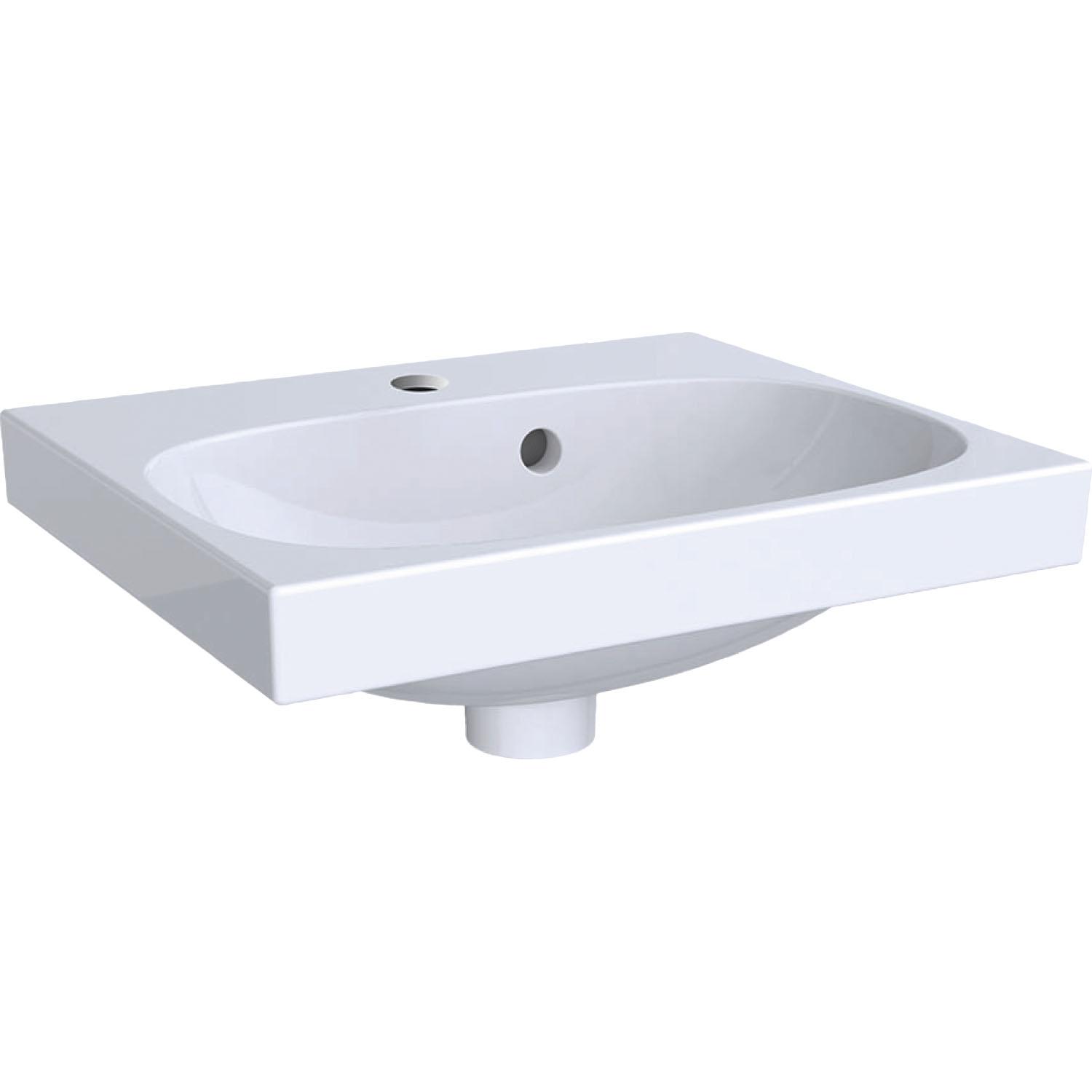 Geberit, Waschbecken, Handwaschbecken Acanto 45 cm wei Keratec 500636018 (382 mm, 450 mm)