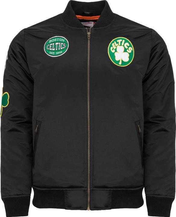Immagine prodotto Mitchell & Ness Veste Bomber in raso M&N - PATCHES Boston Celtics (S)