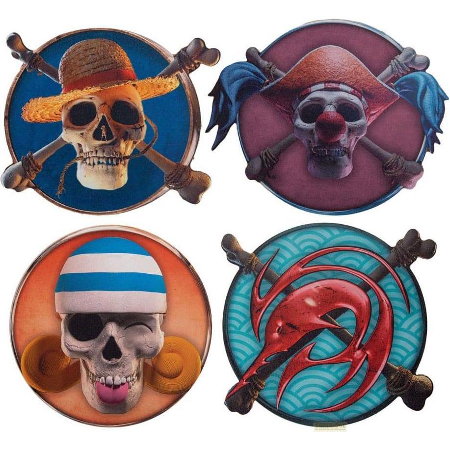 Cinereplicas One Piece Untersetzer 4er-Pack Characters #1