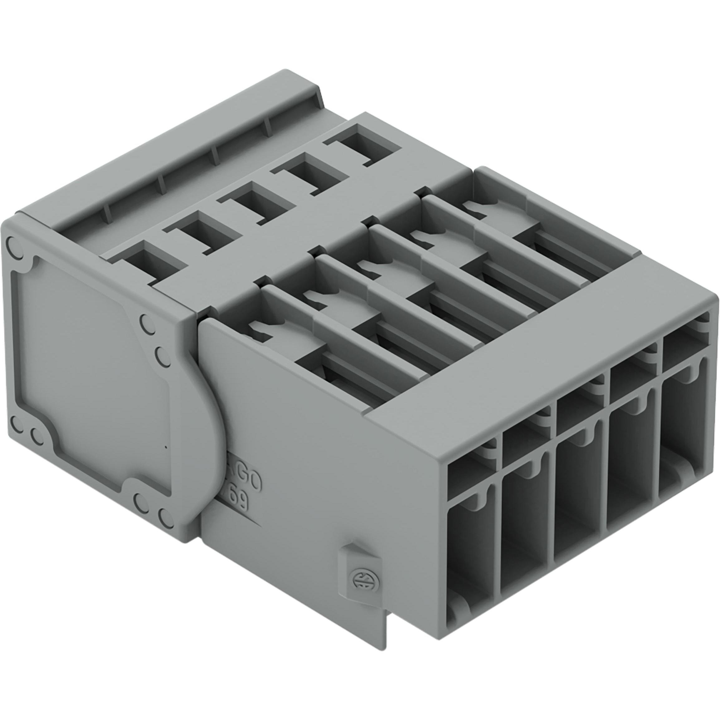 50x Wago 1-Leiter-Stiftleiste, Elektronikkabel + Stecker, Grau