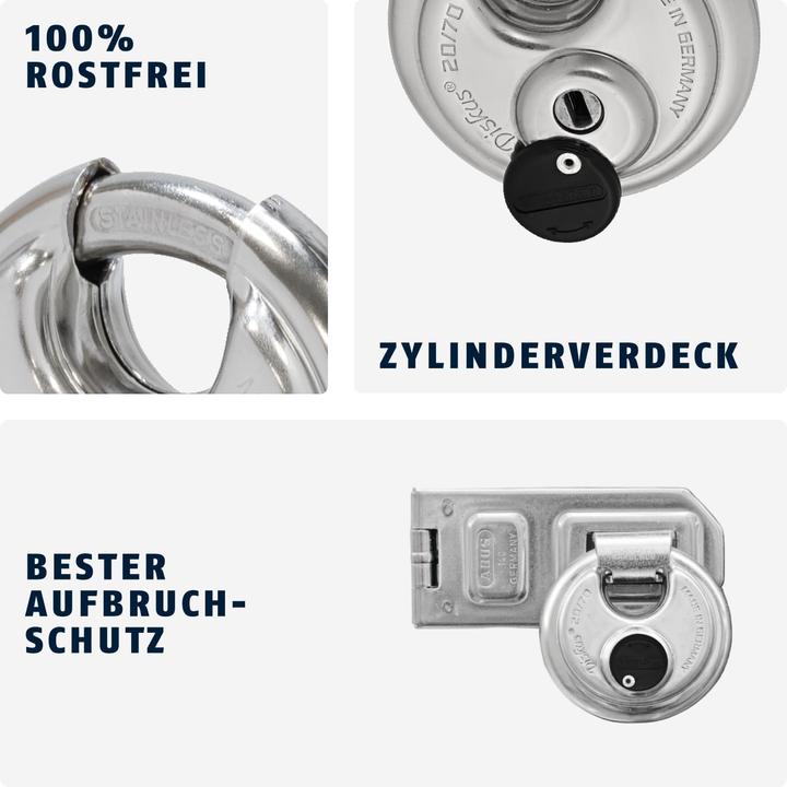 Produktbild Abus Diskus Vorhängeschloss 20/70