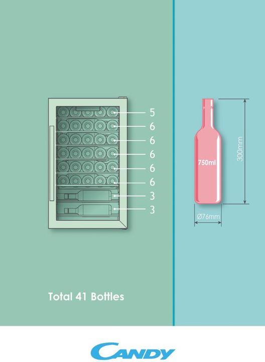 Actual product image Candy DiVino wine refrigerator 41flG