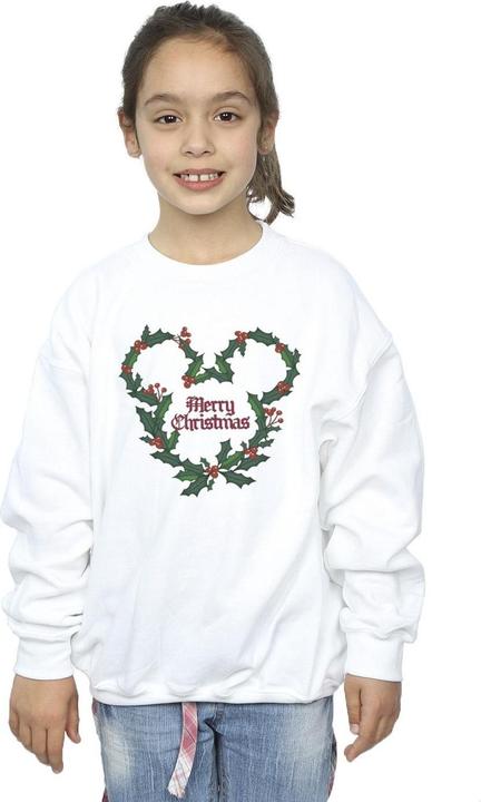 Produktbild Disney Mickey Mouse Merry Christmas Holly Sweatshirt Mädchen (140, 146)