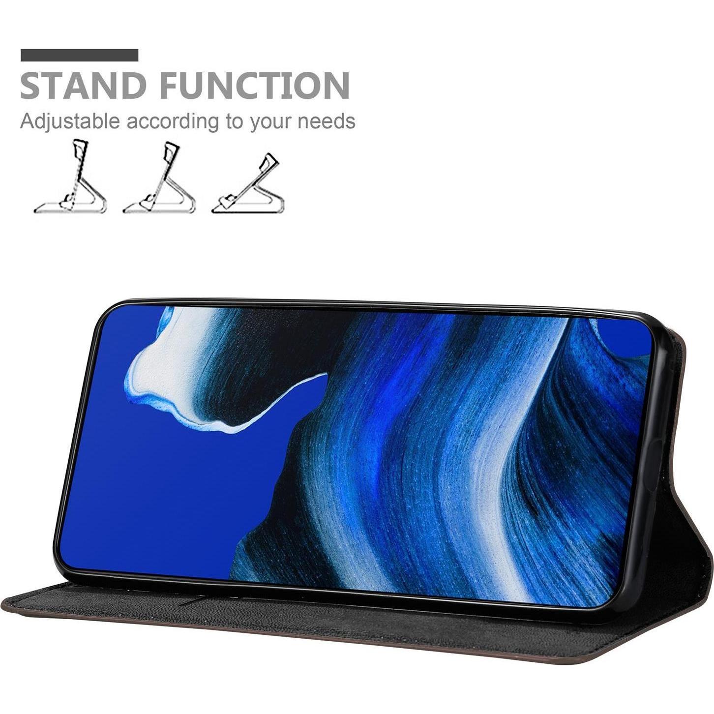 Thumbnail - Cadorabo Book Invisible Magnet Cover (Oppo Reno 2 Z), Smartphone Hülle, Braun