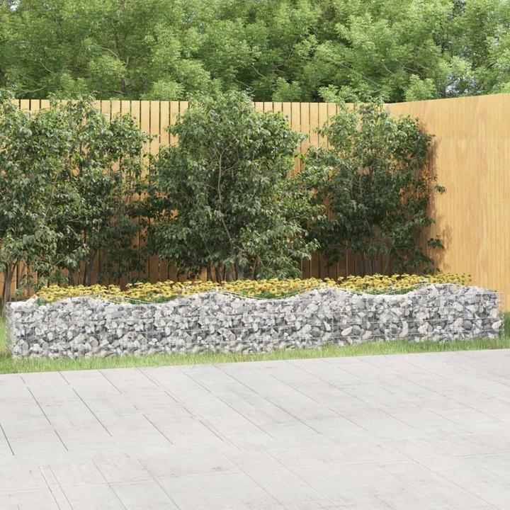 Immagine prodotto vidaXL Gabionen-Hochbeet mit Hochbogen 400 x 50 x 50 cm Verzinktes Eisen