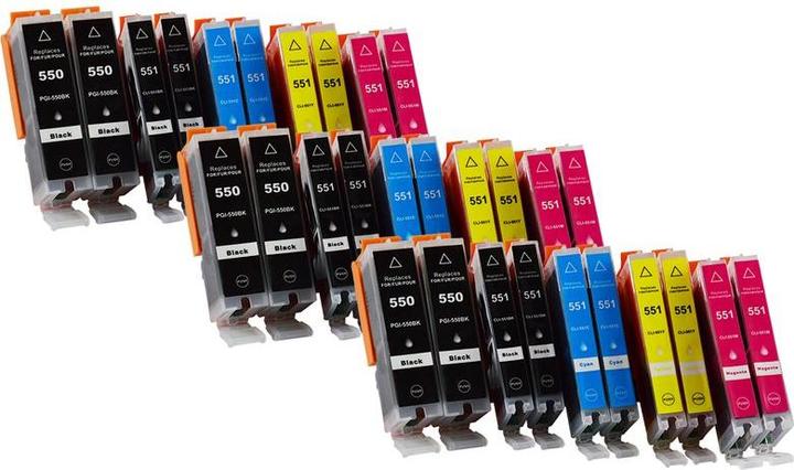 Actual product image Hermex Compatible Ink Cartridge XL for Canon PIXMA MG6450 (M, Y, PGBK, C, FC)