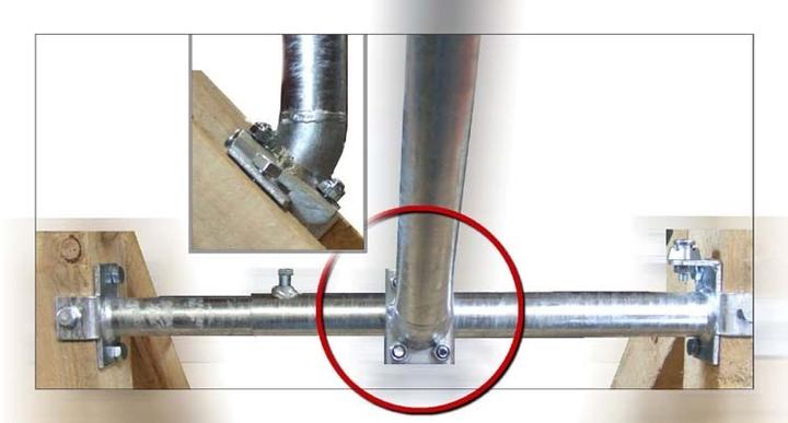Produktbild Televes Dachsparrenhalter SPAHA48/1300B 52-87cm Länge 1300mm Biberschwanzziegel