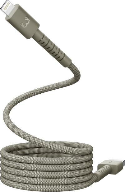 Image du produit Fresh'N Rebel Fresh 'n Rebel USB-A zu Lightning silicone geflochtenes Kabel "FlexWave" 2m, Dried Green (2 m, 30 W)