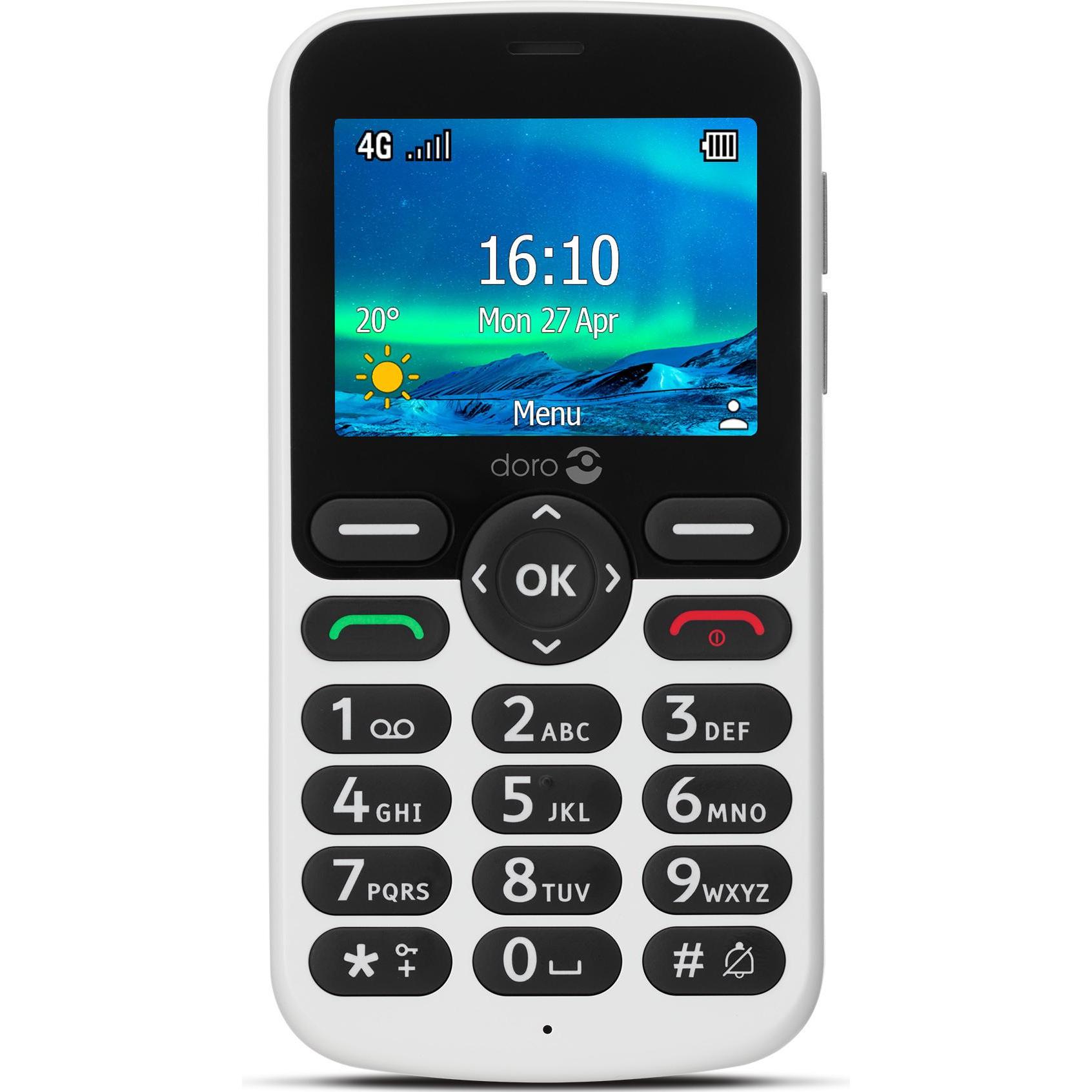 Doro 5861 - 4G-Mobiltelefon - microSD-Steckplatz - 320 x 240 Pixel - Rückkamera 2 MP - schwarz/weiss (2.80", 2 Mpx, 4G),...