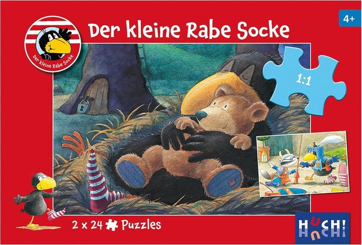 Immagine prodotto 881984 - La piccola calza del corvo - 2x puzzle, 24 pezzi ciascuno (edizione DE) (24 pezzi)