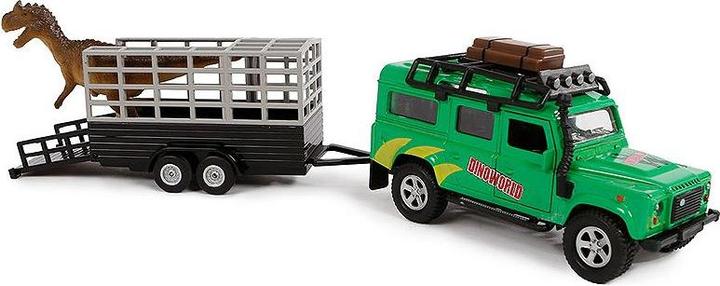 Actual product image Kids Globe Traffic Land Rover with Dino + Trailer