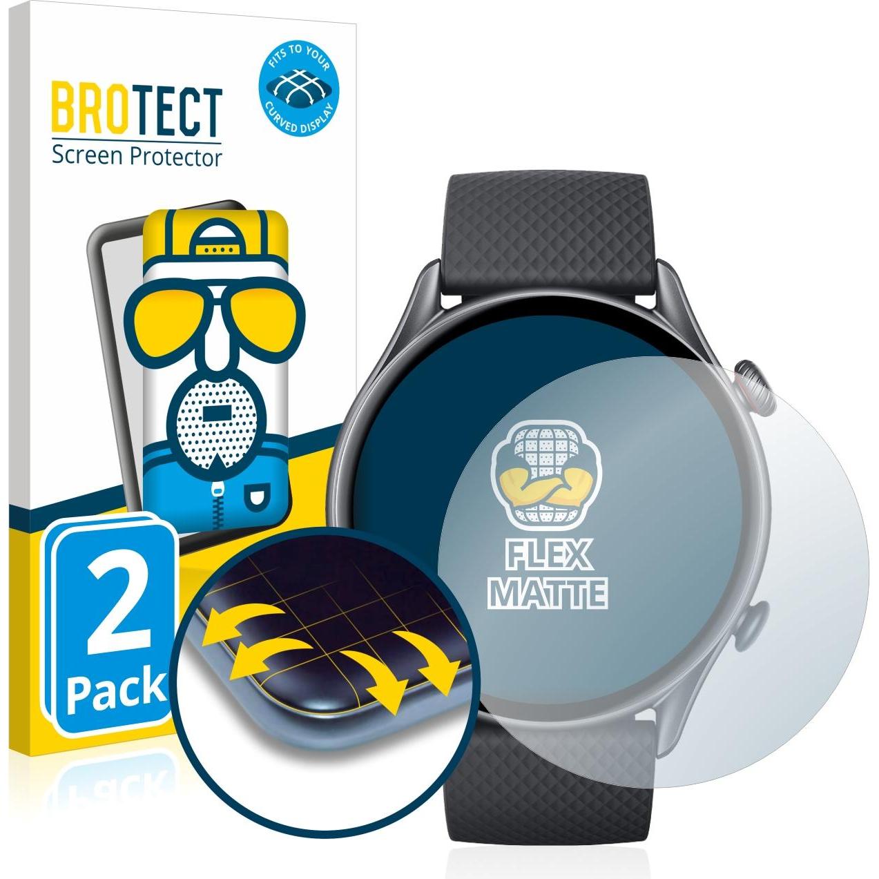 Thumbnail - BROTECT Full-Cover Displayschutz Matt, Smartwatch Schutzfolie, Grau