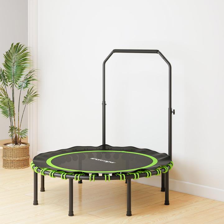 Produktbild SportNow Fitness Trampolin Stahl, Kunststoff Schwarz+Grün (114 cm)