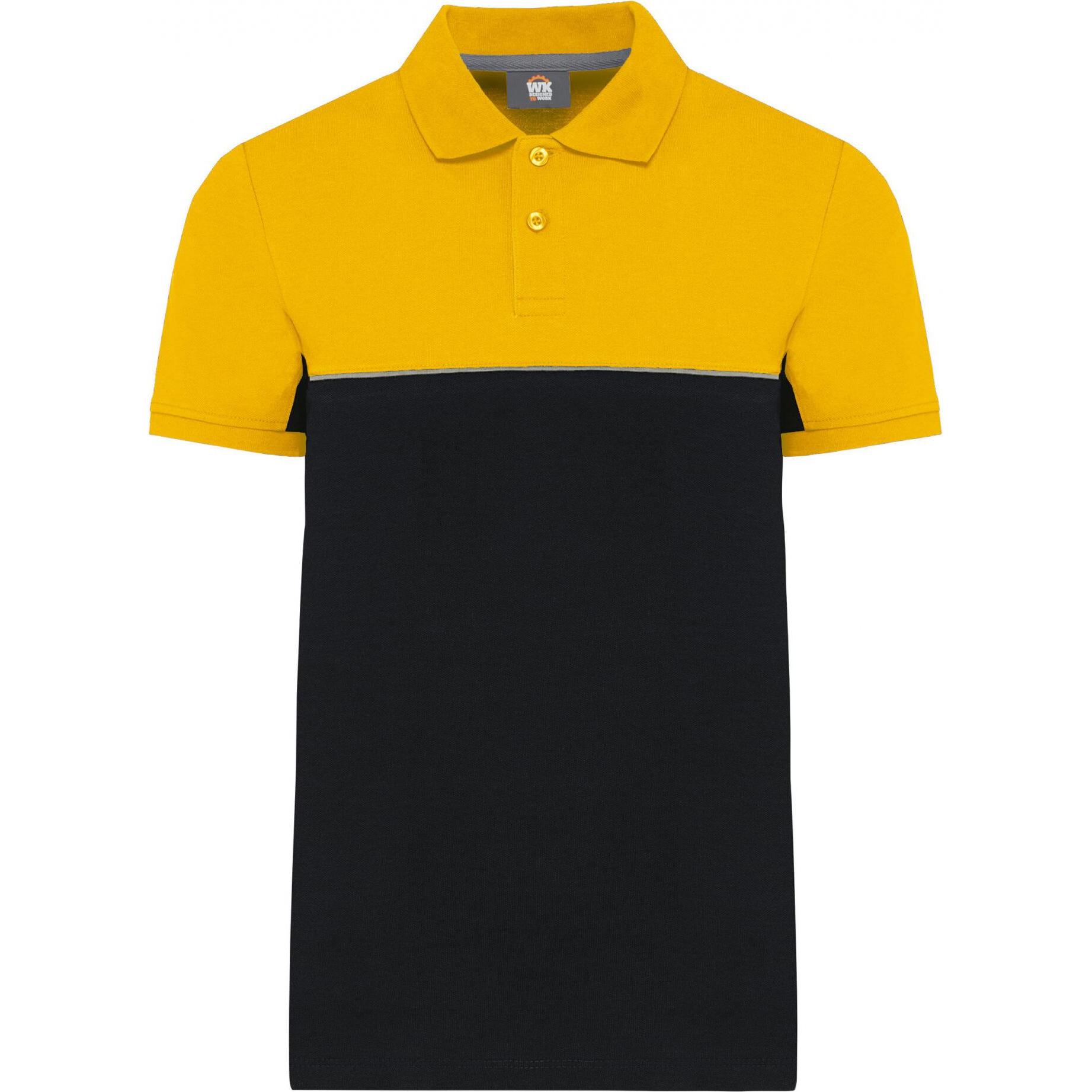 Kariban, Herren, Shirt, Zweifarbiges Poloshirt, Gelb, Schwarz, (4XL)