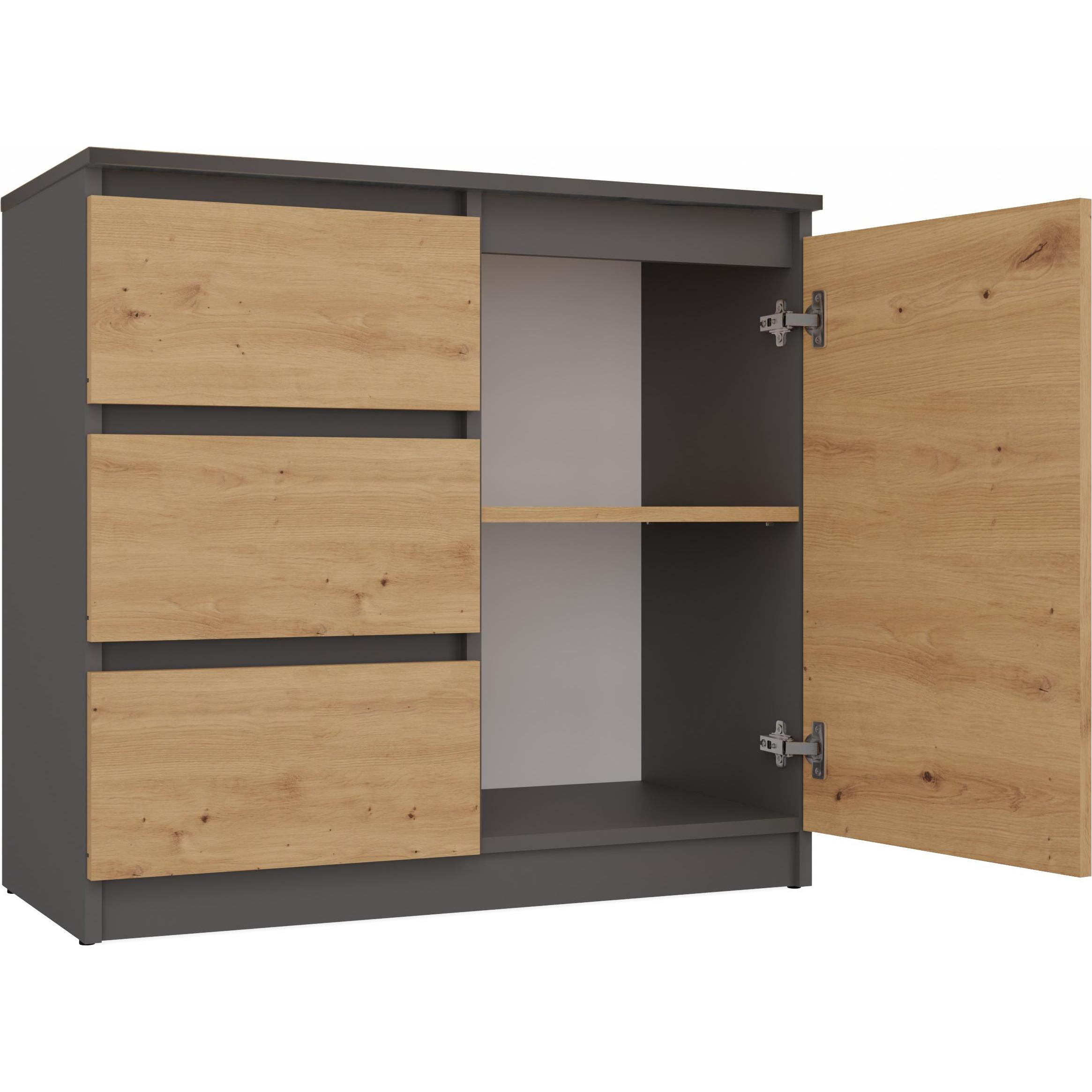 Thumbnail - Topeshop, Kommode + Sideboard, 1D3S ANT/ART KPL