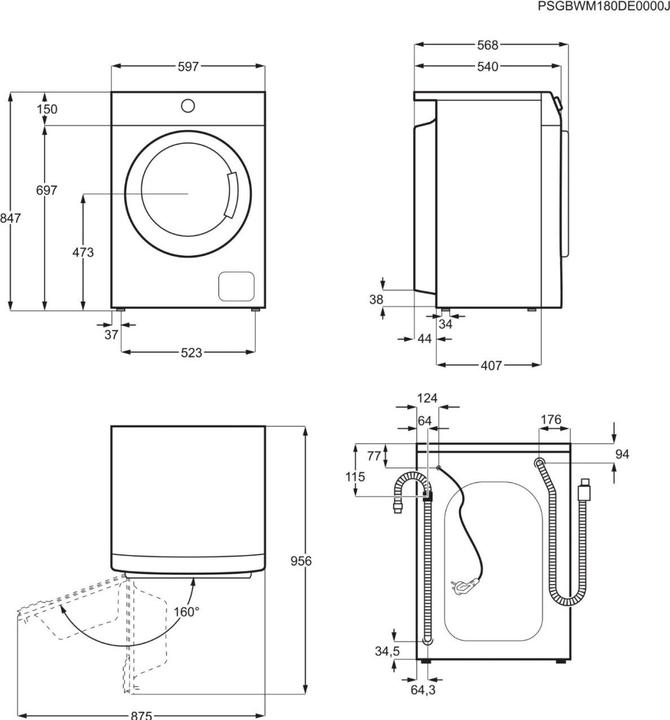 Immagine prodotto Zanussi Lavatrice (8 kg, A sinistra)
