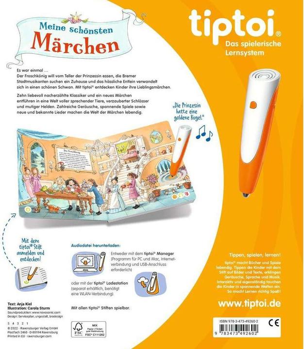 Productafbeelding tiptoi Meine schönsten Märchen (Duits, Anja Kiel, 2022)