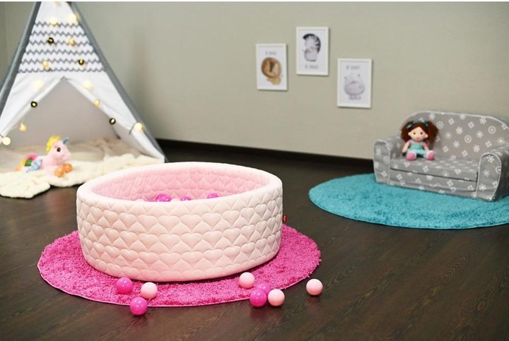 Actual product image Knorrtoys Ball pool soft - "Cosy heart rose" - 300 balls soft pink (approx. 6cm diameter)