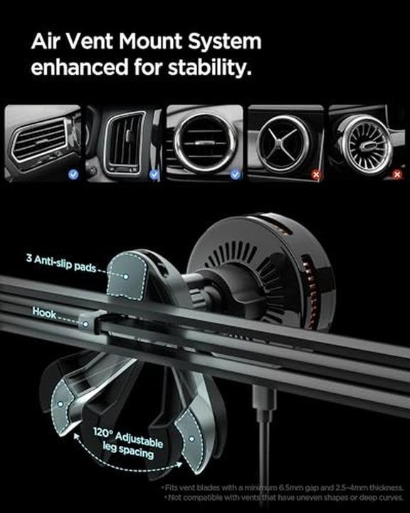 Actual product image Spigen Other goods Essential EV25MFAQ Magnetic MagSafe Car Air Vent Mount - Black