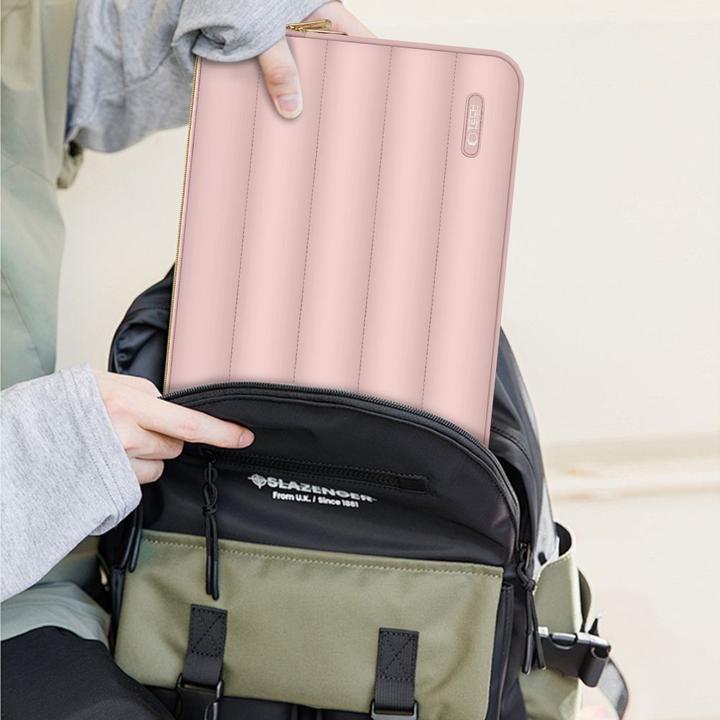 Produktbild Tech-Protect Puffy Laptop Sleeve 13-14" with accessory pouch - Pink (14")