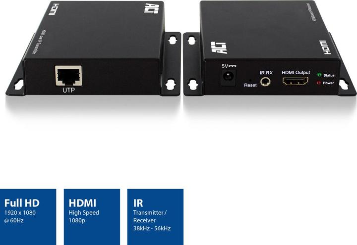Produktbild ACT AC7850 Audio-/Video-Leistungsverstärker AV-Sender & -Empfänger Schwarz