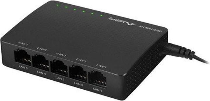 Actual product image Lanberg DSP2-1005-12V Network Switch Unmanaged Gigabit Ethernet (10/100/1000) (5 ports)